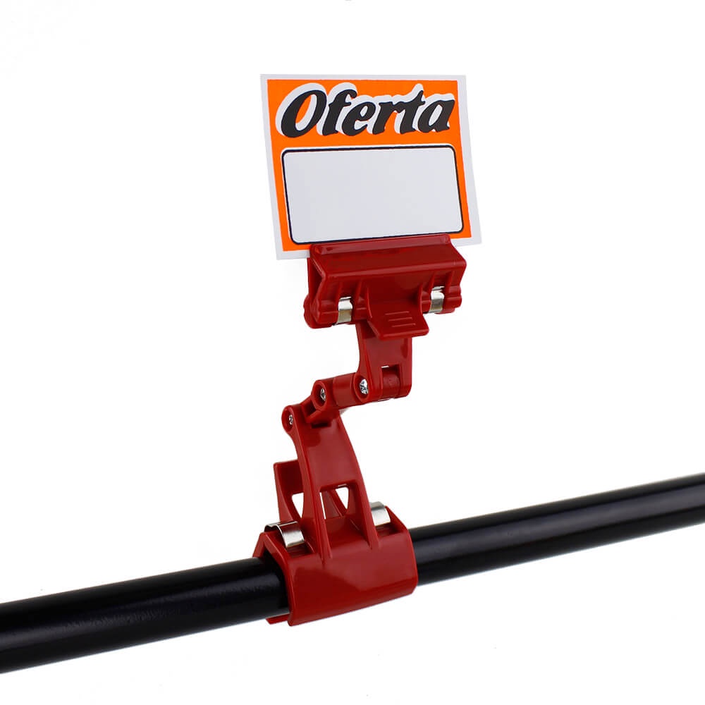 Destaque Porta Preço de Arara Reforçado em Oferta na Shopee