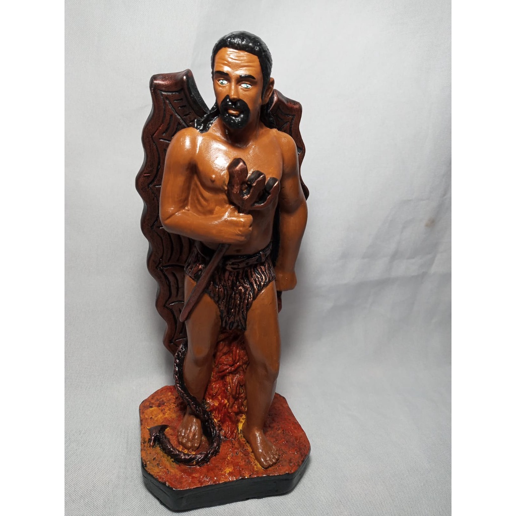 ESTATUA IMAGEM EXU MORCEGO EM GESSO 21 CM