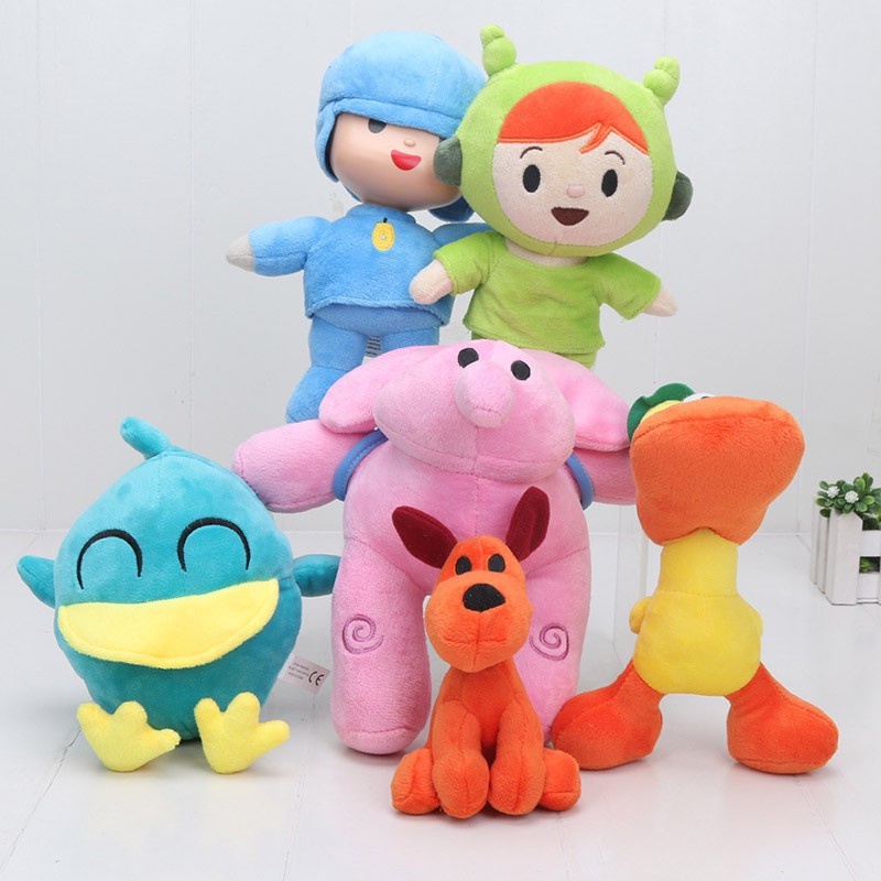 4 pçs/conjunto de boneca de pelúcia Pocoyo Elly Duck Loula/presente de boneca de pelúcia para crianças em Oferta na Shopee