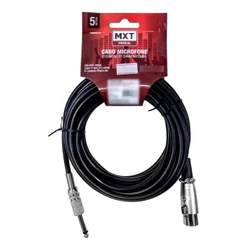 Cabo Microfone P10 - Cannon XLR Fêmea 5M MXT2
