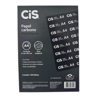Carbono preto para máquina A4 caixa com 100 folhas Cis em Oferta na Shopee