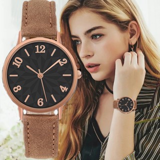 Relógio De Pulso Feminino De Couro Novo Ins Fashion Casual Frosted Simples De Quartzo