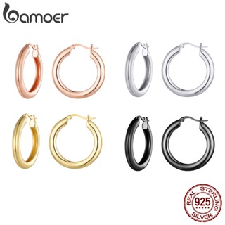 Bamoer Simple 4 Cores Brincos Redondos Básicos De Moda Jóias Para Mulheres YIE232