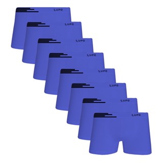 Kit 8 Cuecas Box Boxer Lupo Microfibra Adulto - 436