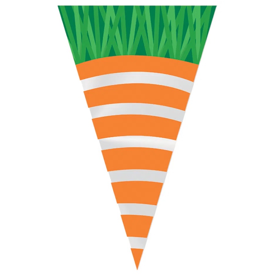 Cone Festa Cenoura - 17,5x29,5cm - 50 unidades - Cromus - Rizzo