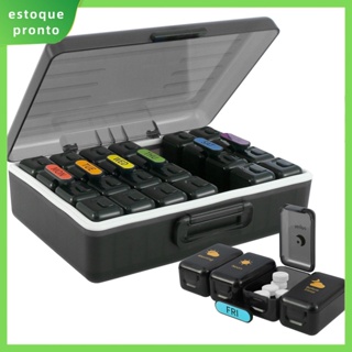 Organizador De Comprimidos Com Compartimentos Removíveis Dispensador Semanal À Prova De Luz Fechadura E Etiqueta Caixa D'água SHOPSKC0885 em Oferta na Shopee