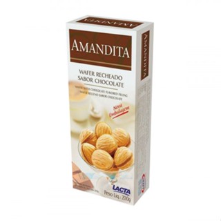 Wafer Recheado de Chocolate Lacta Amandita 200g