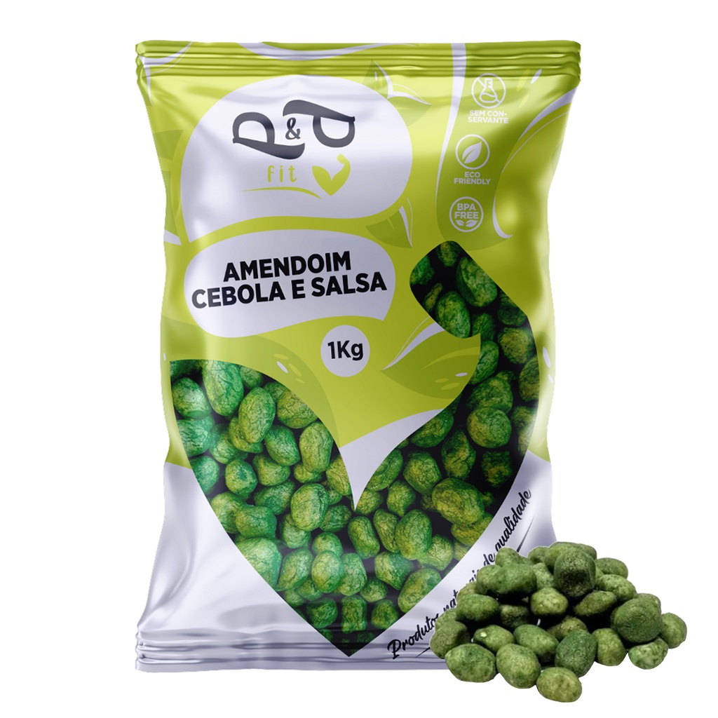 Amendoim Cebola e Salsa Crocante 1kg - P&P em Oferta na Shopee