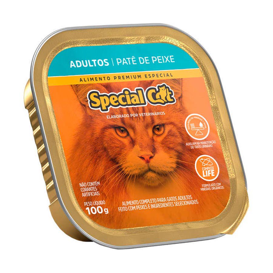 Ração Úmida Special Cat Patê Para Gatos Adultos Sabor Peixe 100g