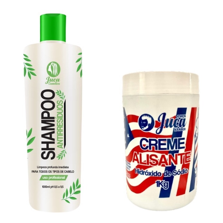 Kit Alisamento Americano 1kg + Shampoo Anti Residuo Juzy