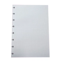 Bloco refil A5 quadriculado branco 90g com 50 folhas CIRA2006 Caderno Inteligente