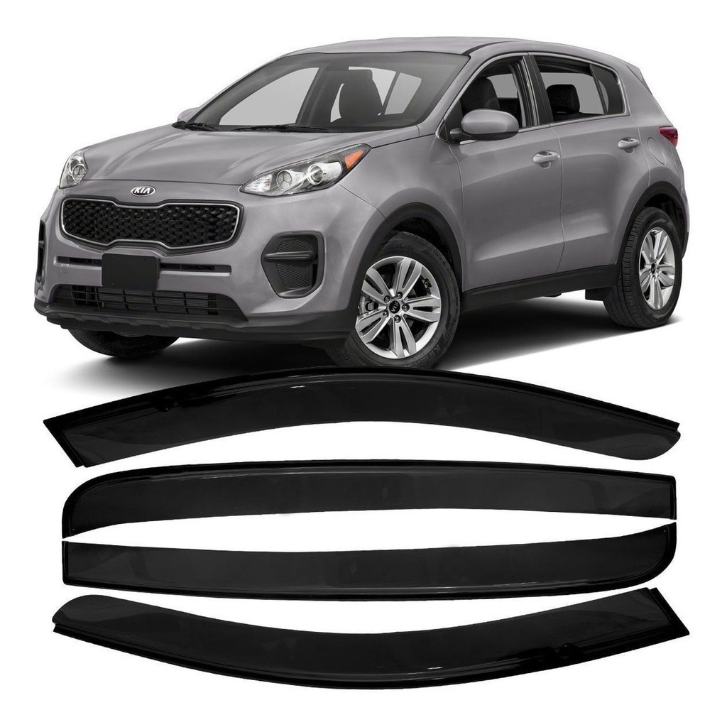 Calha De Chuva Defletor Kia Sportage 2016 A  2018 4 Portas Fume Ecoflex 84.014A