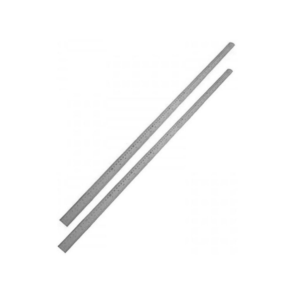 Kit 2 Régua Aço Inox 100cm 40 Polegadas Medição Desenho Projeto - Starfer