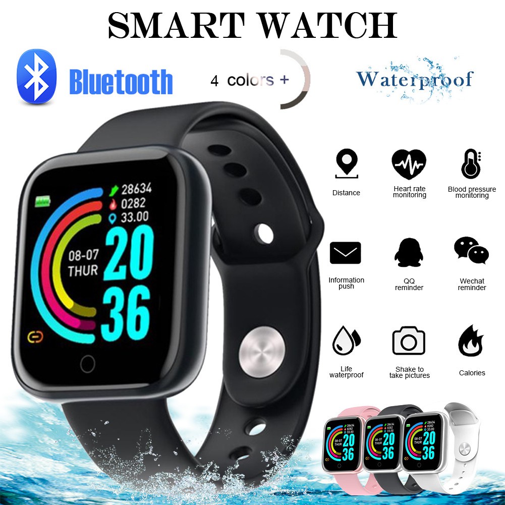 Smartwatch Relógio Inteligente D20 Y68 Android/ios PRETO