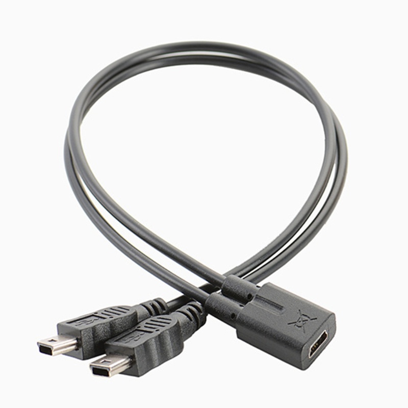 ELE Mini USB 1 A 2 Y Cabo Divisor 2.0 Conversor Fêmea De 5 Pinos Para 2 Machos