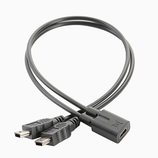 ELE Mini USB 1 A 2 Y Cabo Divisor 2.0 Conversor Fêmea De 5 Pinos Para 2 Machos