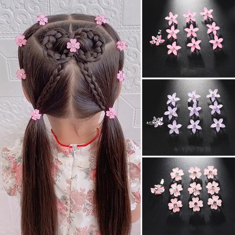 10PCS Nova Princesa Fofinha Flor Meninas Fivela De Cabelo Grampos Para Crianças Headwear Hairgrip Hair Clips Acessórios em Oferta na Shopee