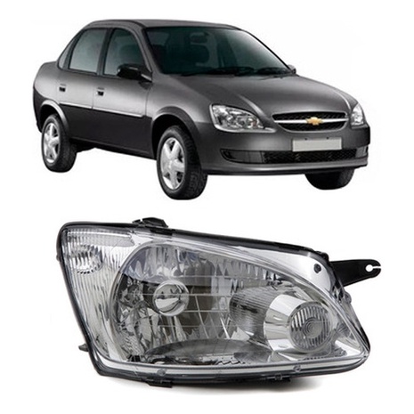 FAROL CORSA 2011/ CLASSIC MASCARA CROMADA LADO DIREITO em Oferta na Shopee