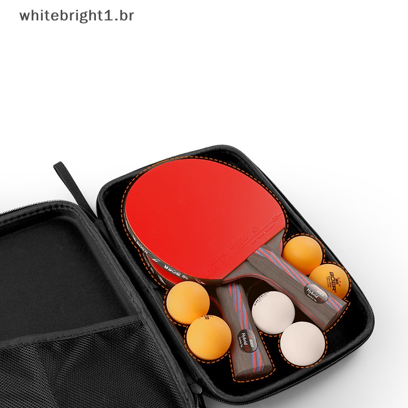 【 WT 】 1pc Capa De Tênis De Mesa Morcego Pá EVA Bolsa Ping Pong Pacote De Bolso Com Zíper 290x195x50mm Sacos De Raquete Capas À Prova D'água [BR]