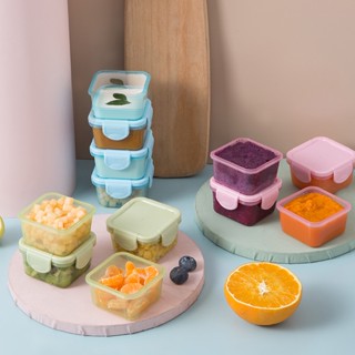 4 mini caixas de conservação seladas espessadas para armazenamento doméstico caixas anti-mancha de embalagens de alimentos podem ser refrigeradas e aquecidas