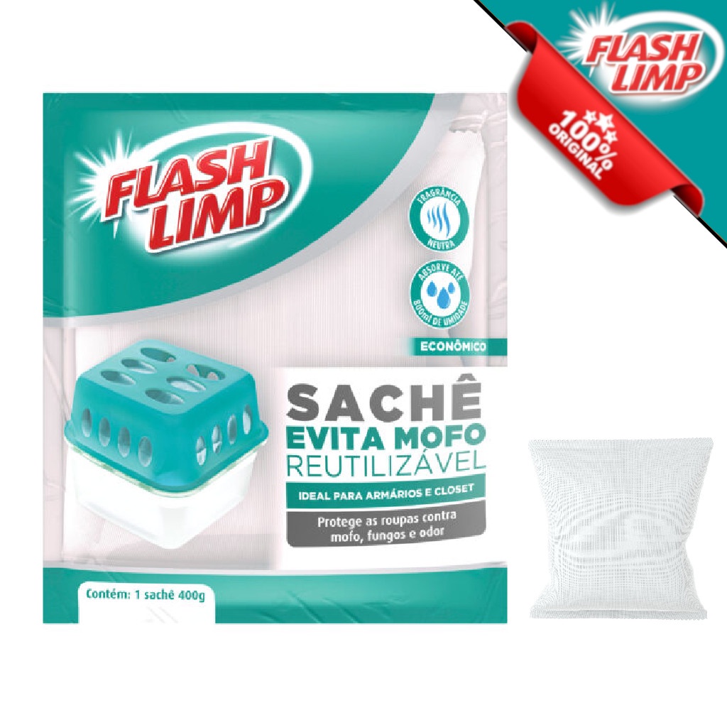 Refil Sache Para Evita Mofo Reutilizavel 400G Flash Limp