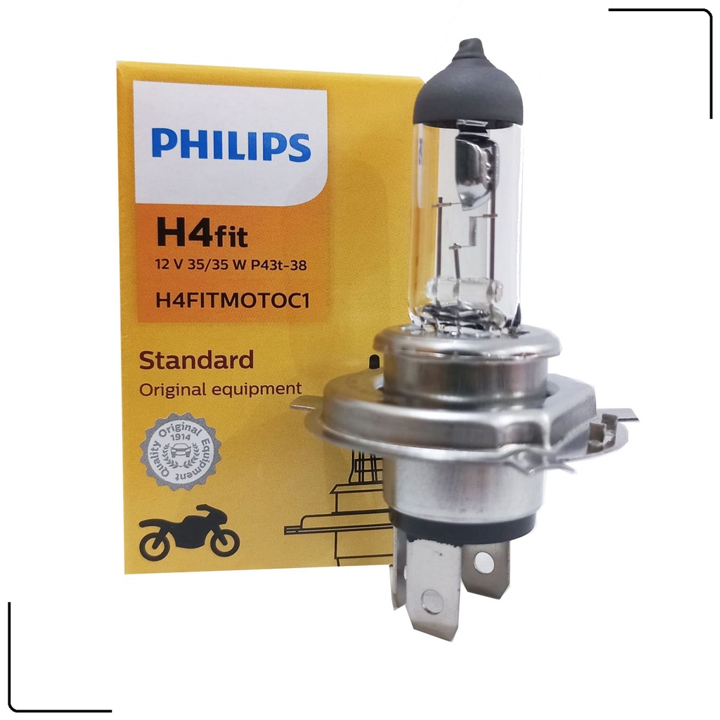 Lâmpada Moto H4 Fit 35/35w Philips Standard 12v