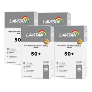 Multivitamínico Lavitan 50+ Com 60 Comprimidos 4 Caixas