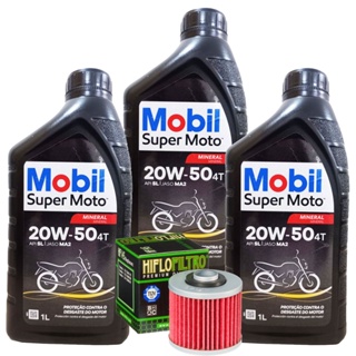 Troca de Óleo Virago 250 / Xt 660 Mobil 20w50 + FIltro Hiflo em Oferta na Shopee