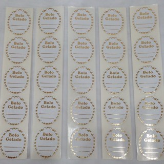 500 ETIQUETAS ADESIVAS PARA BOLO GELADO
