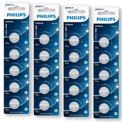 Pilha CR2032 3V Philips Bateria Moeda kit 20 unidades