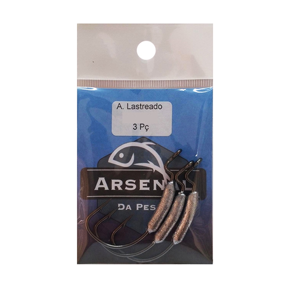 Anzol Offset Lastreado com 3 und Pesca com Isca Soft Tamanho 3/0  escolha o peso - Arsenal da Pesca
