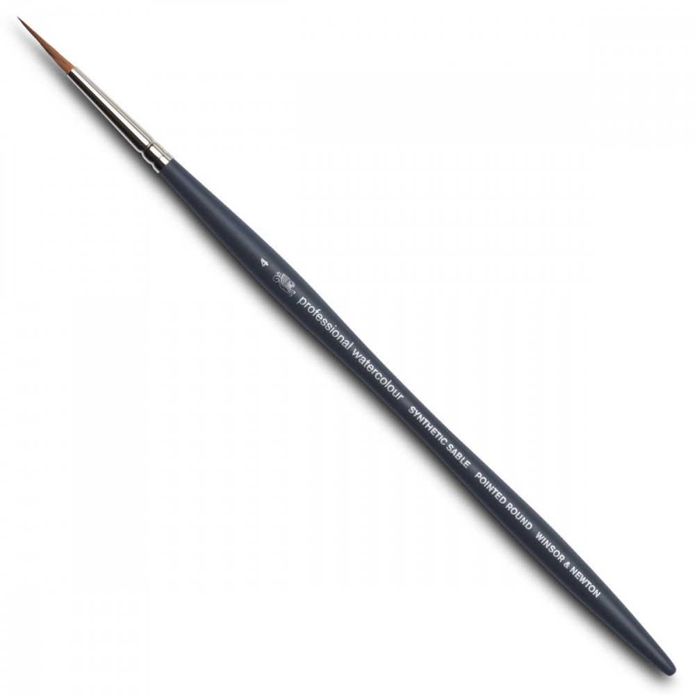 Pincel Para Aquarela Profissional Point Round N°4 Watercolor Winsor & Newton