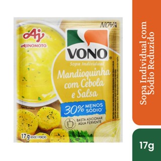 Sopa Cremosa Vono® Sabor Mandioquinha Com Cebola E Salsa Menos Sódio 17g