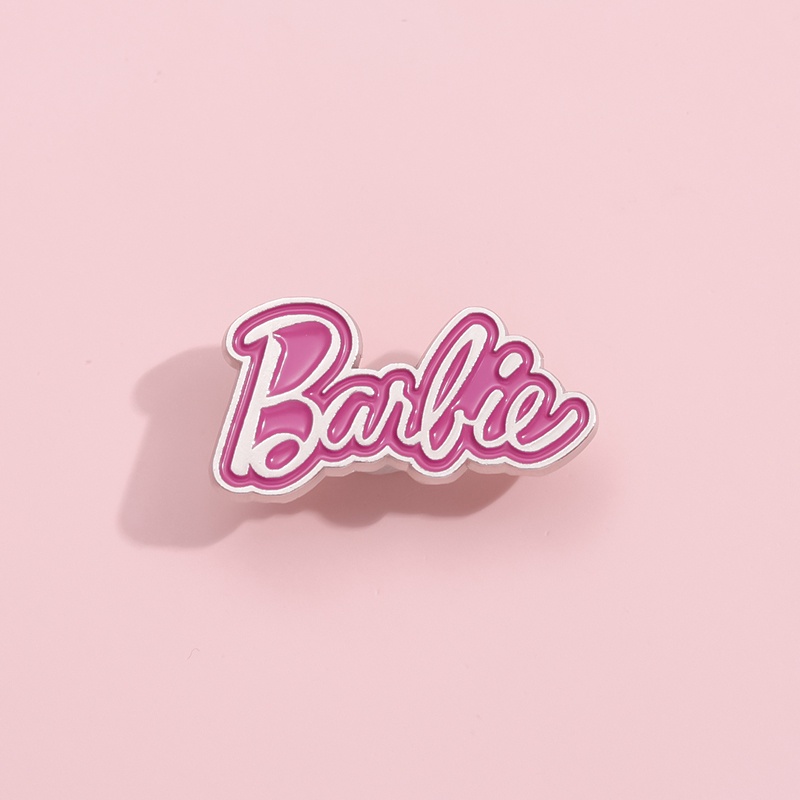 Kawaii Pink Barbie Broches Anime Bonitos Crachás Lapela Roupas Mochila Jóias Presente Para Amigos