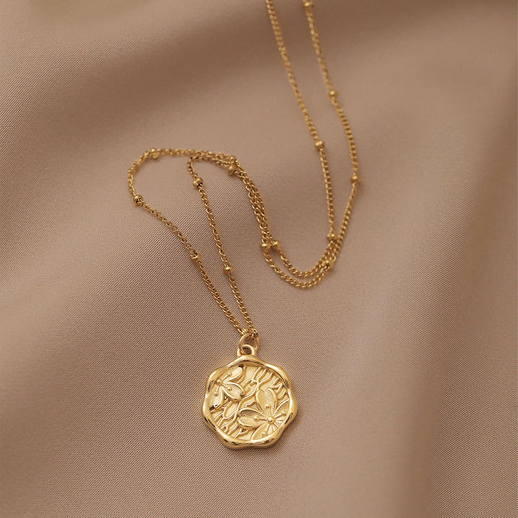 Colar De Ameixa De Ouro Vnox 18K Para Mulheres , Corrente Hipoalergênica De Aço Inoxidável