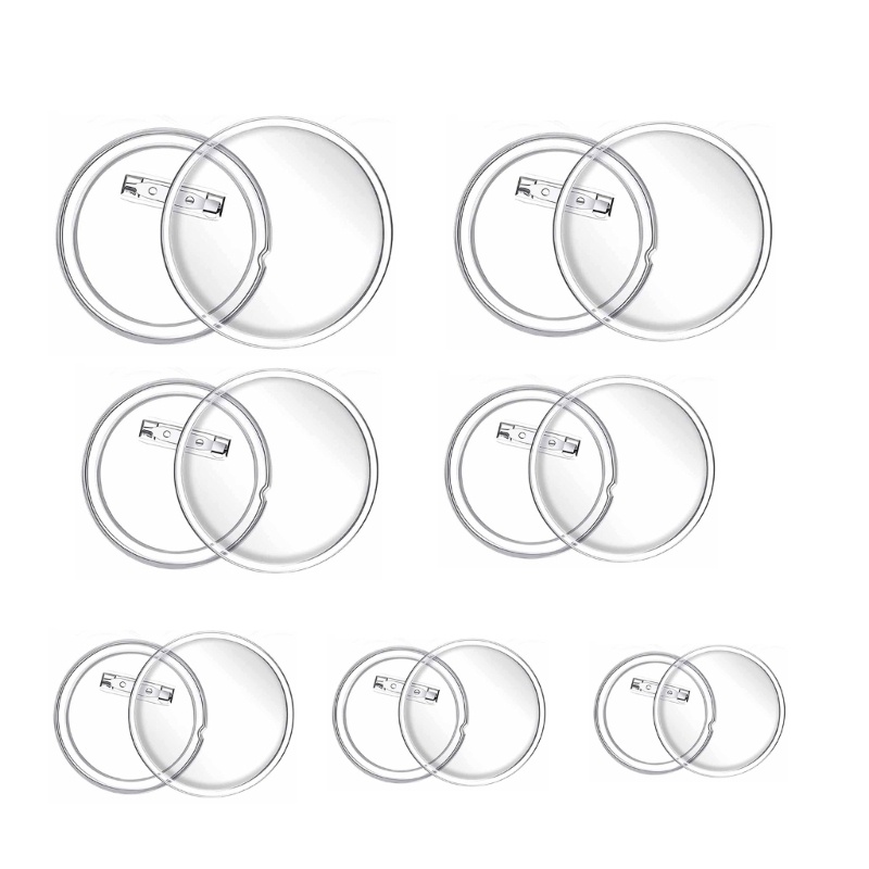 HO Espaços Em Branco De Botão De Crachá Acrílico Transparente Para Emblemas Personalizados E Projetos De Costura Roupas