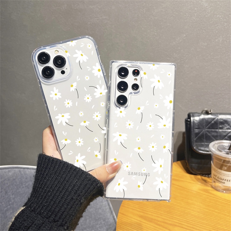 Capa Para Samsung Galaxy M54 A20S A20 A30 A50 A70 A11 A21S A31 A51 A71 A42 A30S A50S M14 M13 M23 M33 M53 M51 M32 M22 M52 M11 M12 4G 5G De Celular Macia Com Flor De Geléia Transparente