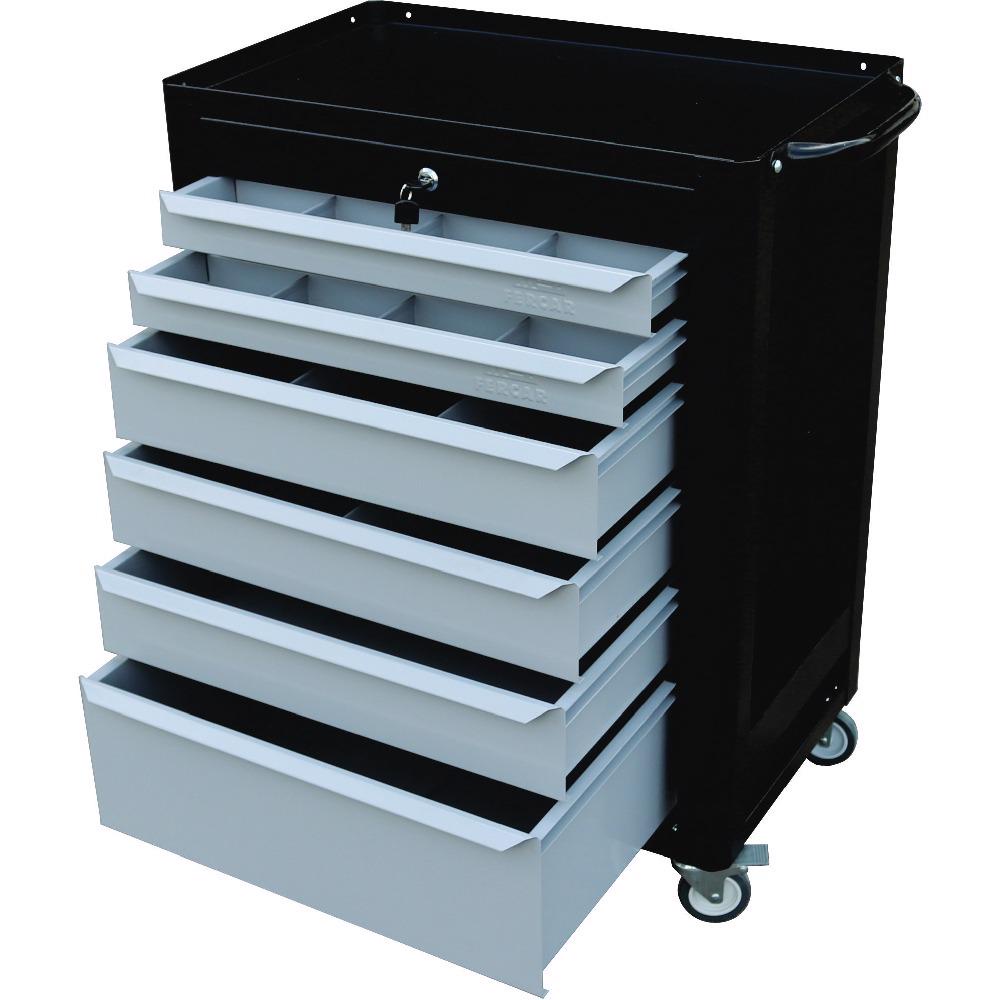 Carrinho para Ferramentas Fechado com 6 Gavetas Preto N° 8 FERCAR em Oferta na Shopee