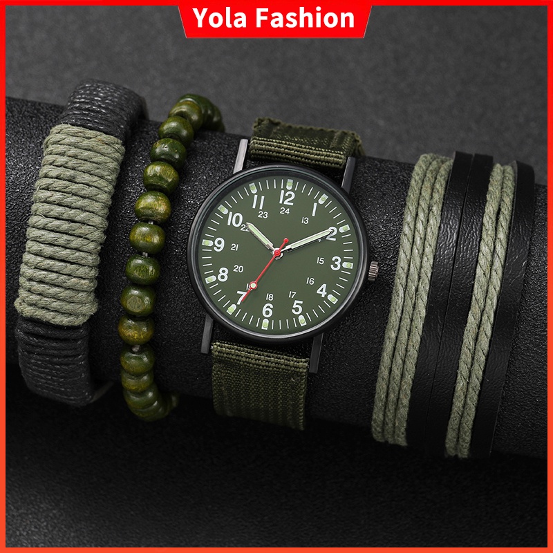 Relógio Casual De Nylon Para Homens Pulseiras De Quartzo em Oferta na Shopee