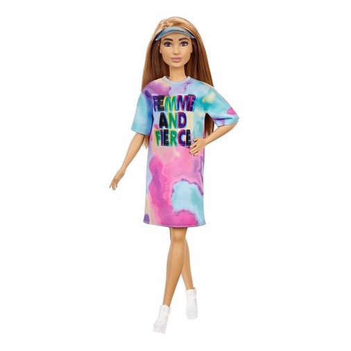 Boneca Barbie Fashionista Loira Vestido Tie Dye Mattel 159