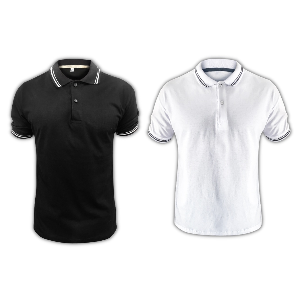 Kit 2 Camisas Masculina Gola Polo Slim Algodão com Elastano Varias Cores Basica Casual Dia a dia Homem Lisa Promoção