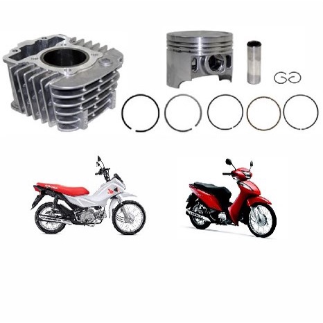 Kit Cilindro Camisa Do Motor Biz 110 Pop 110 Smart Fox