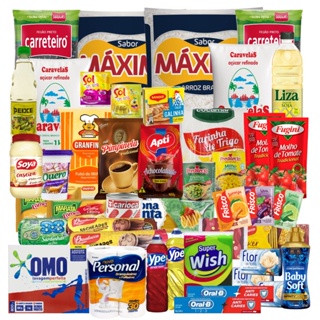 Cesta Básica Completa 10 Kg De Arroz + Limpeza em Oferta na Shopee