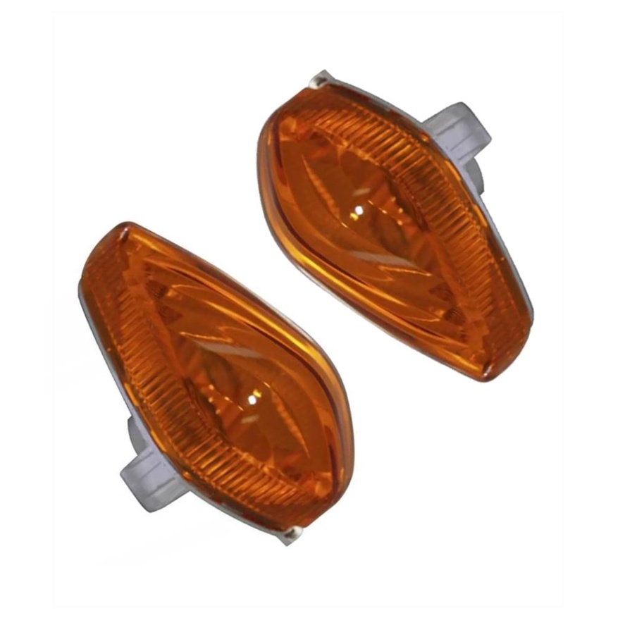 Par Lente Pisca Titan Fan Bros 14 Laranja dianteira traseira