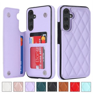 Capa Magnética De Couro Com Botão Duplo Para Samsung Galaxy S22 S23 Ultra Plus S22 + S23 + Carteira De Cartão