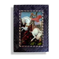 Quadro São Jorge Com Vidro Decorativo 20x15