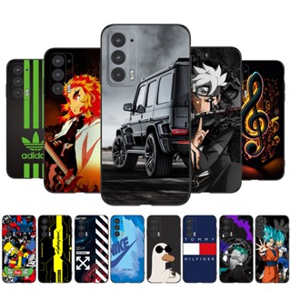 Estojo Para Motorola Edge 20 Capa Traseira Em Silicone Macio Moto Phone Edge20 Protetor Tpu Preto De Moda anime Desenho Animado Bonito