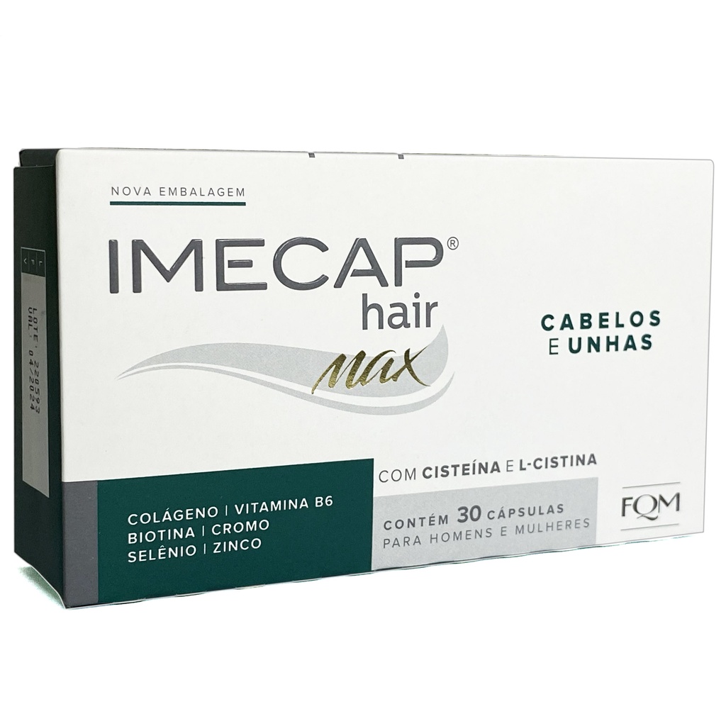 Imecap Hair Max 30 Capsulas Cabelos E Unhas Com Biotina