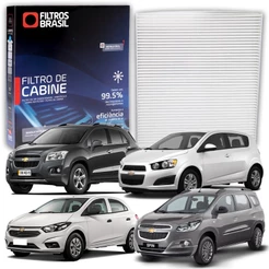 Filtro Cabine Ar Condicionado Chevrolet Cobalt Cruze Joy Malibu Onix Prisma Sonic Spin Tracker