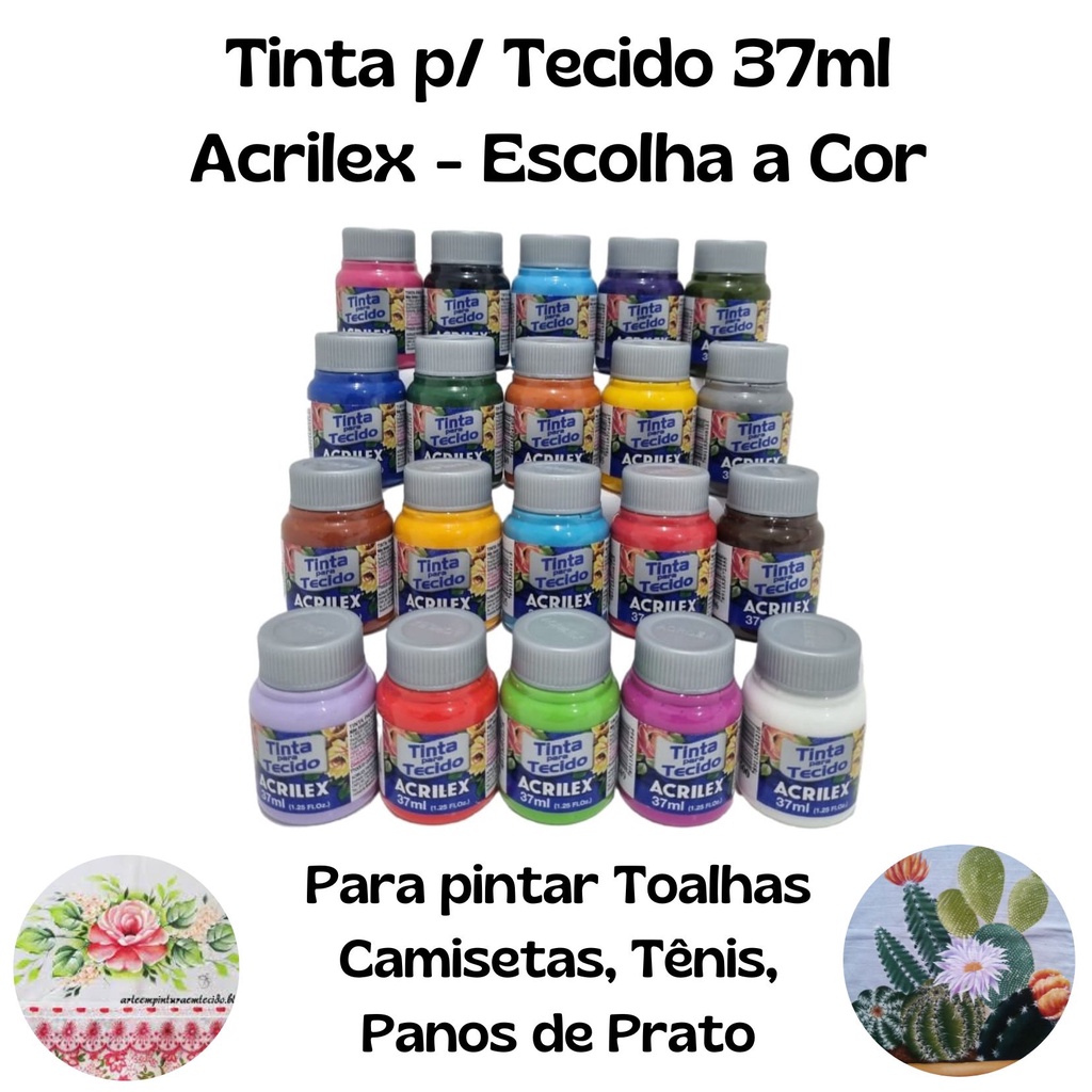 Tinta para Tecido Fosca 37ml Acrilex